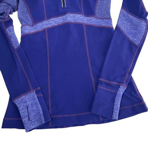 lululemon Run Distance Pullover Pigment Blue Sz 2 - Picture 9 of 16
